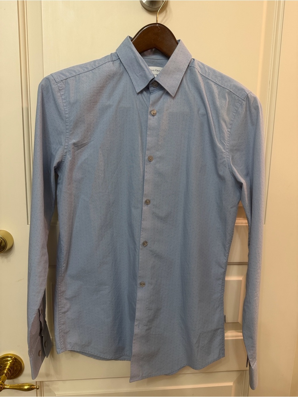 Calvin Klein Light Blue Men's Dress Shirt - Slim Long Sleeve